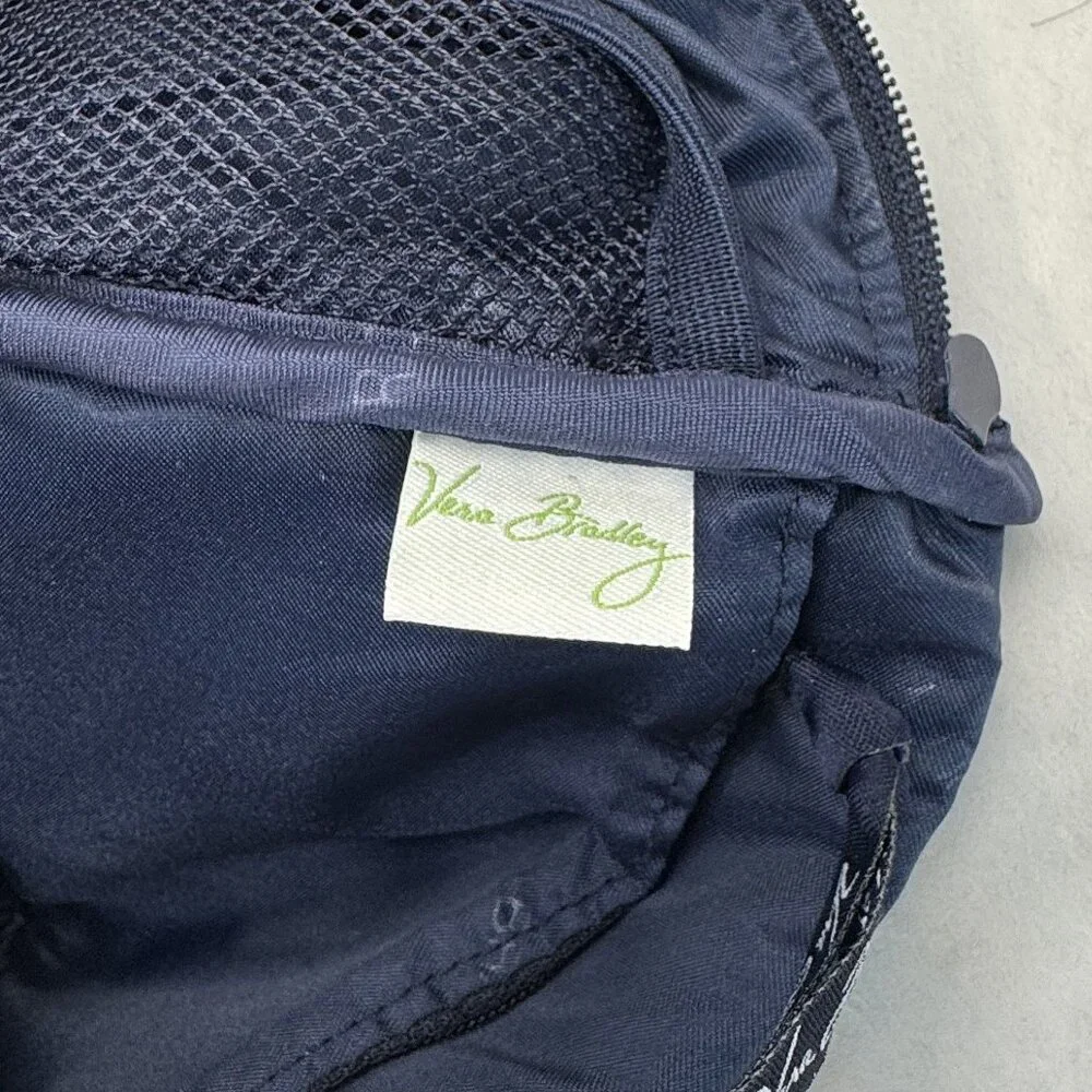 Vera Bradley Quilted Cosmetic Bag Blue Green Caribbean Sea Travel Organizer - Picture 12 of 16